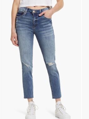 STS BLUE Riley Highrise sz 28 Distressed Womens raw hem crop Jeans